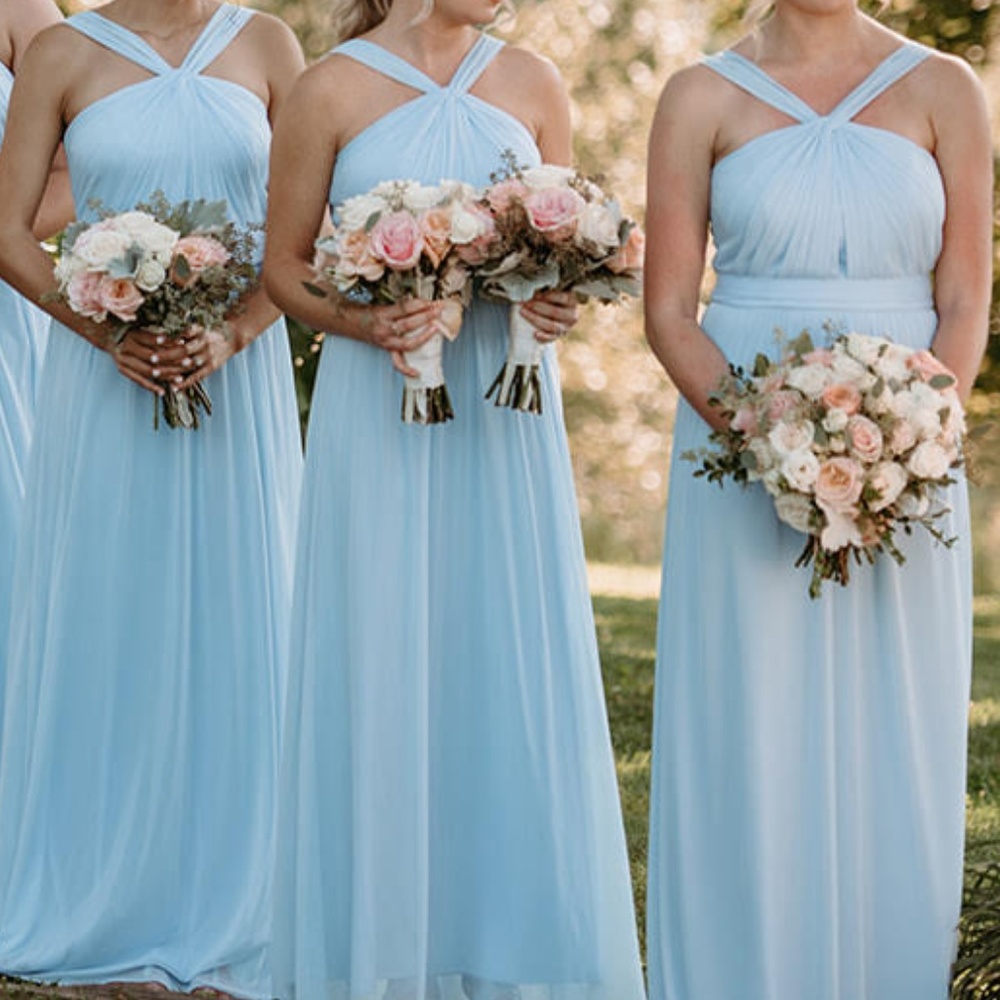 David's Bridal Floor-Length Bridesmaid Dress